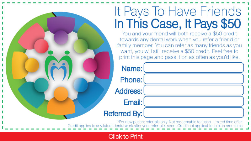 $50 Dental Referral Coupon